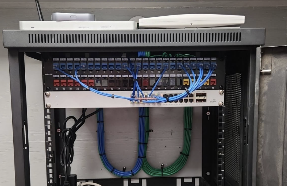 Professional network rack installation by RB Technical Solutions